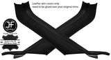 BLACK STITCH 2X A POST PILLAR LEATHER COVERS FITS TOYOTA MR2 MK3 2000-2007