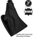 BLACK & BLACK TOP GRAIN LEATHER GEAR GAITER FITS FIAT ULYSSE 2002-2010