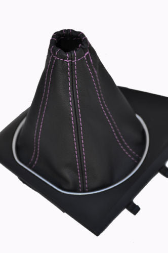 FITS FORD MONDEO Mk3 03-06 GAITER BEST LEATHER PINK STITCH CUSTOM NEW MADE IN UK