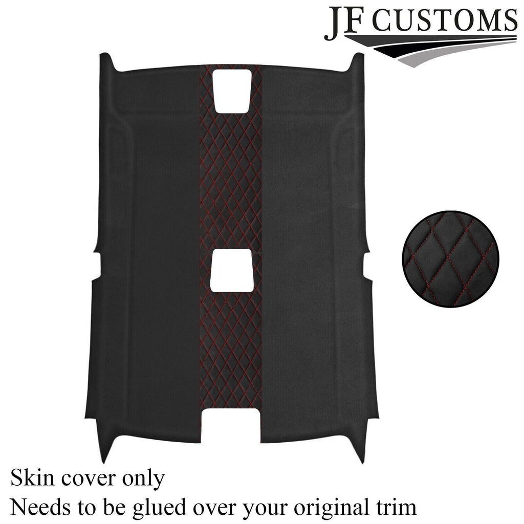 DSG2 D RED STITCH D GREY LUXE SUEDE HEADLINER COVER FOR BMW E92 COUPE 06-13 JF2