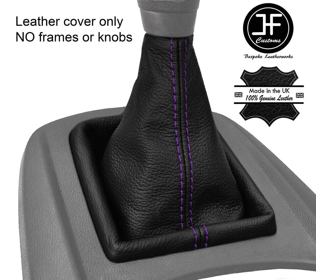 PURPLE DOUBLE STITCH FITS FORD FIESTA MK7 2008-2013 GEAR STICK GAITER LEATHER