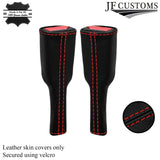 RED STITCH LEATHER AUTOMATIC SMG CENTRE KIT COVERS FOR BMW E46 COUPE 98-04