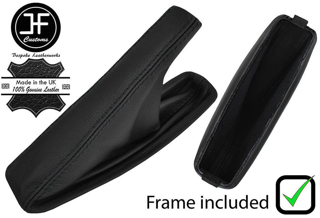 BLACK STITCHING REAL LEATHER HANDBRAKE+PLASTIC FRAME FOR BMW 6 E63 E64 04-11
