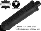 BLACK STITCH REAL LEATHER HANDBRAKE HANDLE COVER FOR SUZUKI CAPPUCCINO 91-98