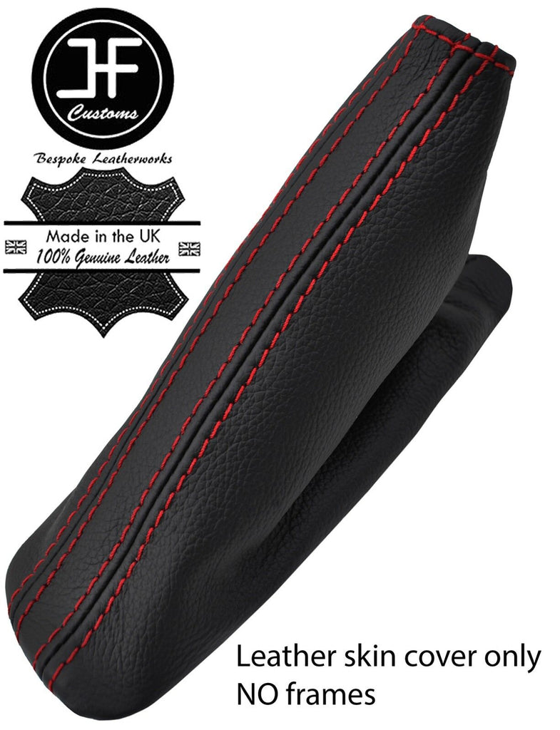 RED STITCH TOP GRAIN REAL LEATHER HANDBRAKE GAITER FITS MAZDA MX5 MK3 2005-15