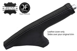 BLACK & BLACK STRIPE TOP GRAIN LEATHER SLIM HANDBRAKE GAITER FOR 350Z Z33 02-09
