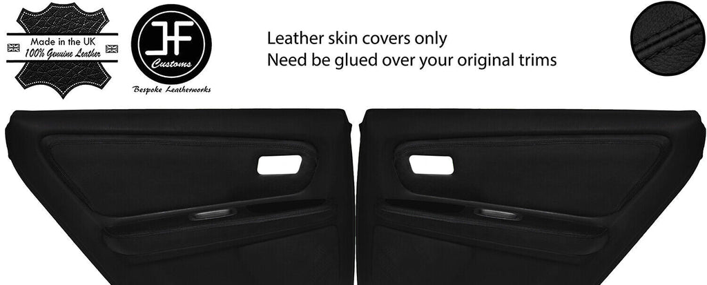 BLACK STITCH 2X DOOR CARD 2X ARMREST TRIM REAR COVERS FOR TOYOTA JZX 100 CHASER