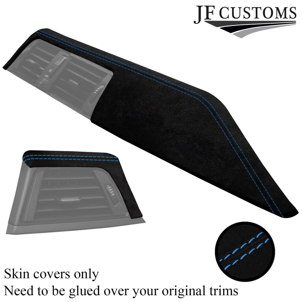 LIGHT BLUE STITCH SUEDE 2X FRONT DASH TRIM COVERS FITS BMW F30 F31 11-18