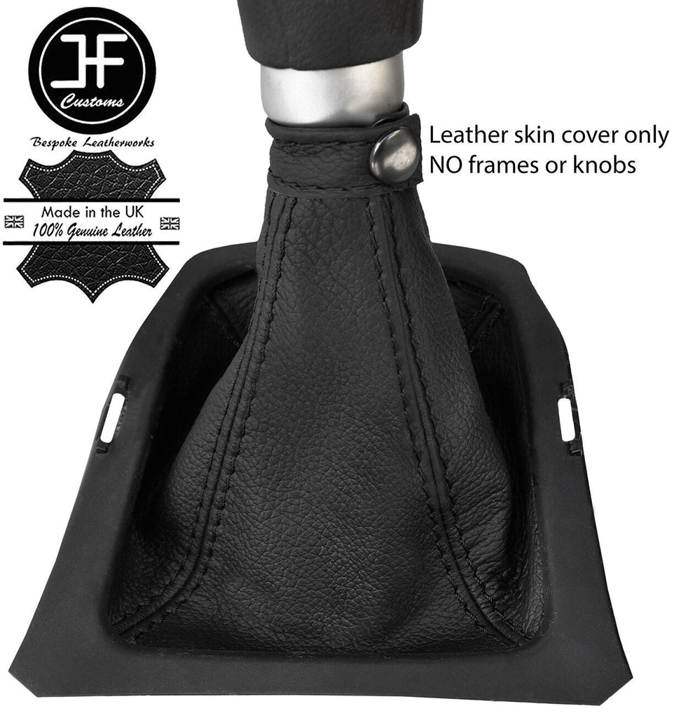 BLACK STITCH TOP GRAIN MANUAL LEATHER GEAR GAITER FITS SUZUKI VITARA MK4 15-18