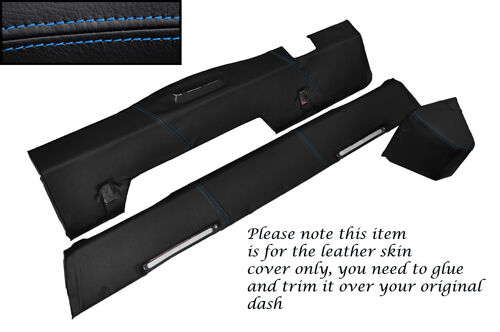 BLUE STITCH FOR LANDROVER SERIES 2 2A 3 DASH DASHBOARD LEATHER COVERS 3 PARTS