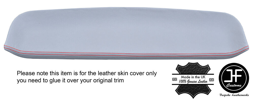 RED STITCH ROOF STORAGE TRAY GREY LEATHER COVER FITS VW CADDY VAN MK2 95-04
