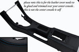 blue stitch FITS MG MGF MG TF MGTF 95-05 CENTER CONSOLE LEATHER SKIN COVER ONLY
