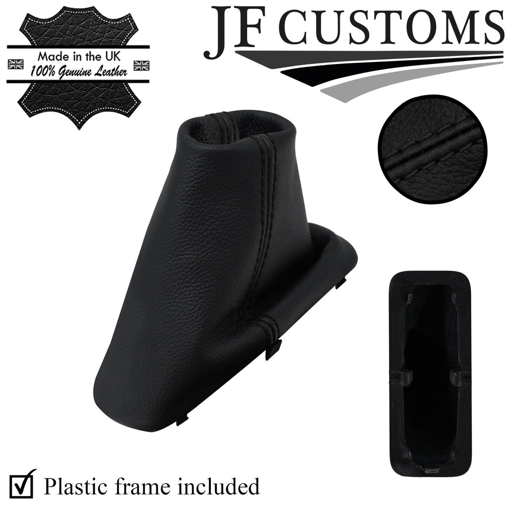 BLACK STITCH LEATHER HANDBRAKE + FRAME FOR LAND ROVER DISCOVERY MK1 89-98