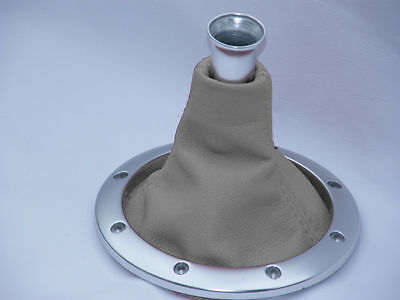 FITS AUDI TT LEATHER GEAR GAITER SHIFT BOOT 98-06 L GREY CUSTOM NEW MADE IN UK
