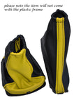 FITS FORD FOCUS MK1 1998-2004 GEAR HANDBRAKE GAITER BLACK &  YELLOW 2 TONE