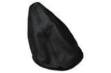 BLACK STITCHING LEATHER SKIN GEAR GAITER FITS FIAT 132 GL GLS CUSTOM NEW
