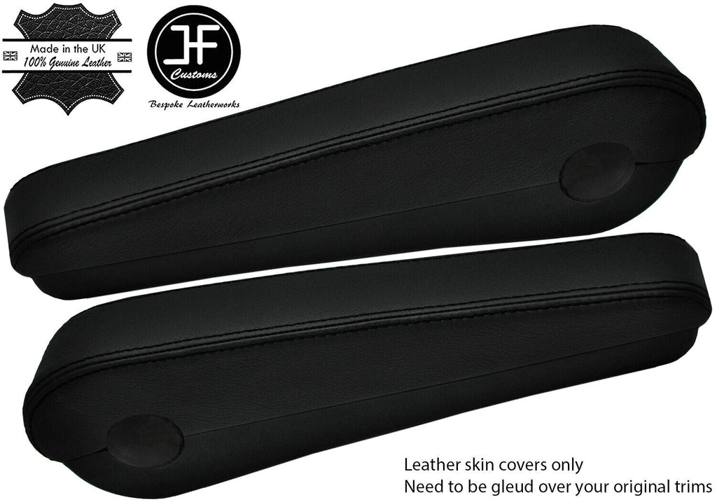 BLACK STITCH 2X SEAT ARMREST LEATHER COVERS FOR MERCEDES SPRINTER 2006-2018