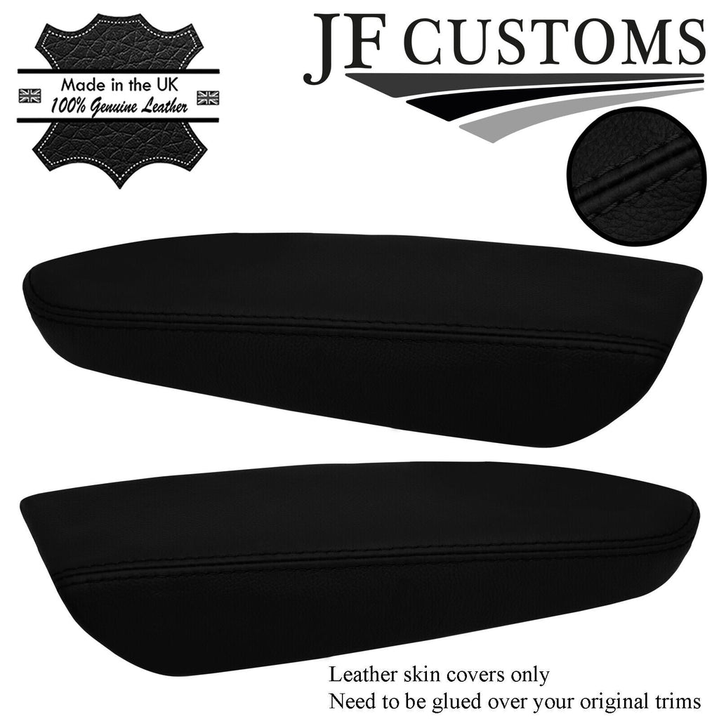 BLACK STITCH ITALIAN LEATHER 2X REAR DOOR ARMREST COVER FOR HONDA ACURA TL 04-08