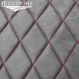 DSG2 D RED STITCH L GREY LUXE SUEDE HEADLINER COVER FOR PORSCHE CAYMAN 987 05-12