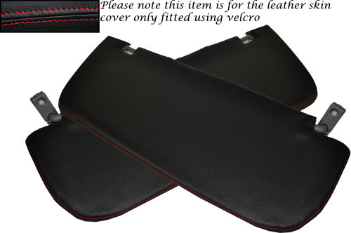 RED STITCH FITS MERCEDES SPRINTER W906 2006-2013 2X SUN VISORS LEATHER COVERS