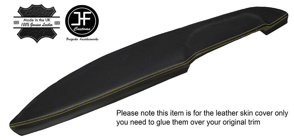 YELLOW STITCHING TOP DASH DASHBOARD LEATHER COVER FITS FORD CONSUL MK2