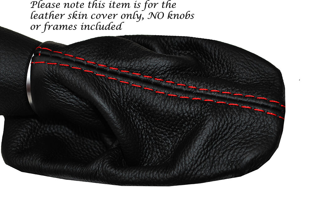 RED STITCH LEATHER AUTO AUTOMATIC GEAR GAITER FITS FORD B MAX B-MAX 12-15