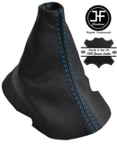 BLUE STITCHING REAL LEATHER MANUAL GEAR GAITER FITS HONDA CIVIC MK9 2012-2015