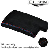 TRI CROSS STITCHING REAL SUEDE ARMREST LID COVER FOR BMW E81 E82 E87 E88 05-12