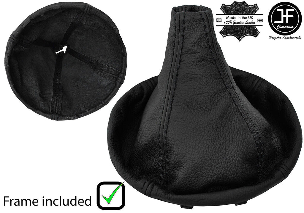 BLACK STITCH LEATHER 5 SPEED GEAR GAITER+PLASTIC FRAME FOR SUBARU OUTBACK 08-14