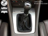 BLACK STITCHING LEATHER GEAR GAITER FITS AUDI A4 B6 01-04 TDI QUATTRO PETROL