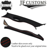 RED STITCH TOP-GRAIN LEATHER 2X A PILLAR TRIM COVERS FOR FORD F150 04-08