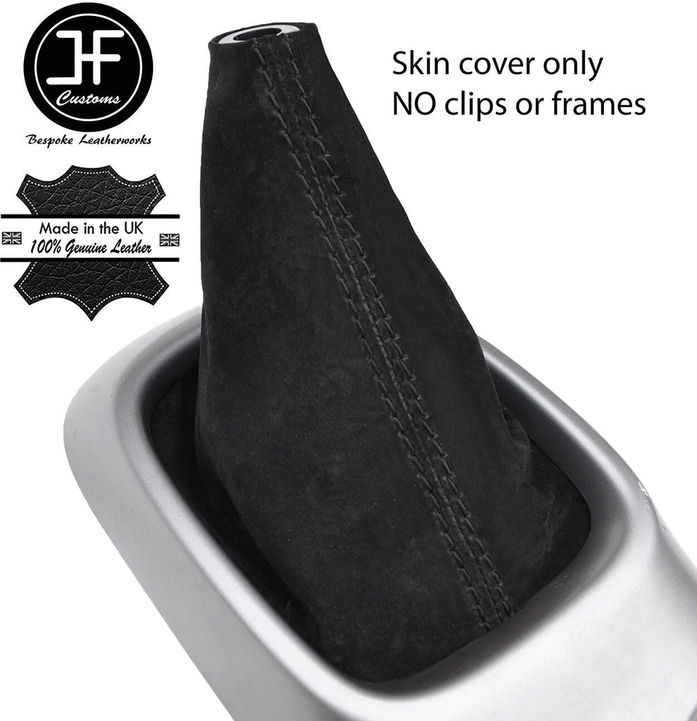 BLACK STITHCING REAL SUEDE MANUAL GEAR GAITER FOR TOYOTA AYGO 2014-2018