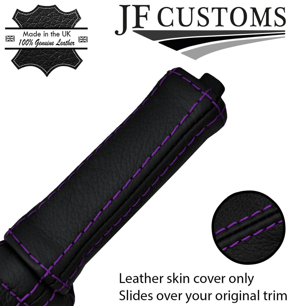 PURPLE STITCH LEATHER HANDBRAKE HANDLE SKIN COVER FITS FORD MUSTANG 2005-2009