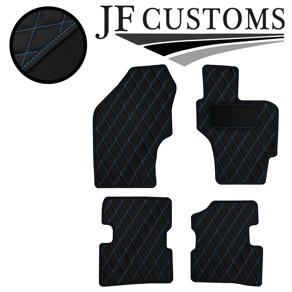 L BLUE DIAMOND STITCH VINYL 4XTAILORED FLOOR CARPET FOR KIA RIO AUTO 01-05 JF1