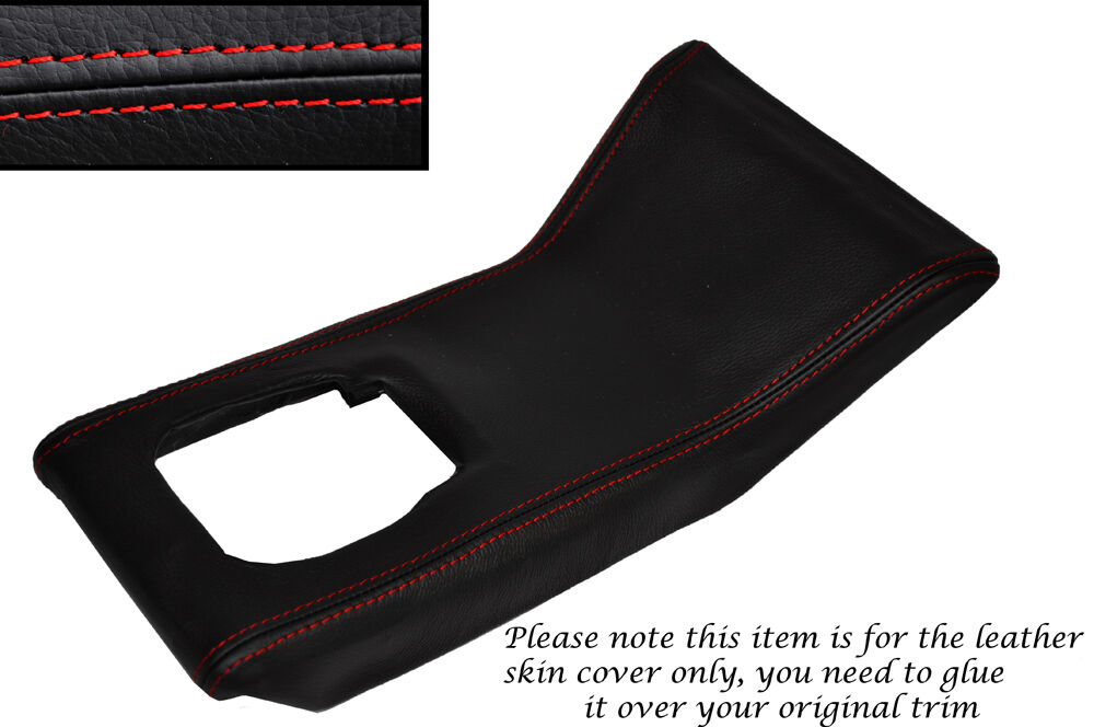 RED STITCH CENTRE CONSOLE TRIM LEATHER COVER FITS LOTUS MK1 & FORD CORTINA