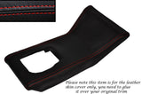 RED STITCH CENTRE CONSOLE TRIM LEATHER COVER FITS LOTUS MK1 & FORD CORTINA