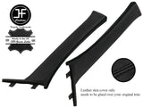 BLACK STITCH 2X A PILLAR REAL LEATHER COVERS FOR BMW 1 SERIES F20 F21 11-19
