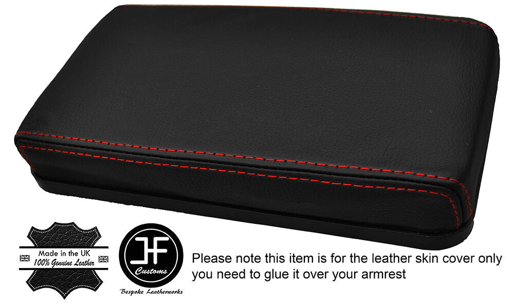 RED STITCHING LEATHER ARMREST COVER FITS BMW 3 SERIES E30 82-93 CUSTOM NEW