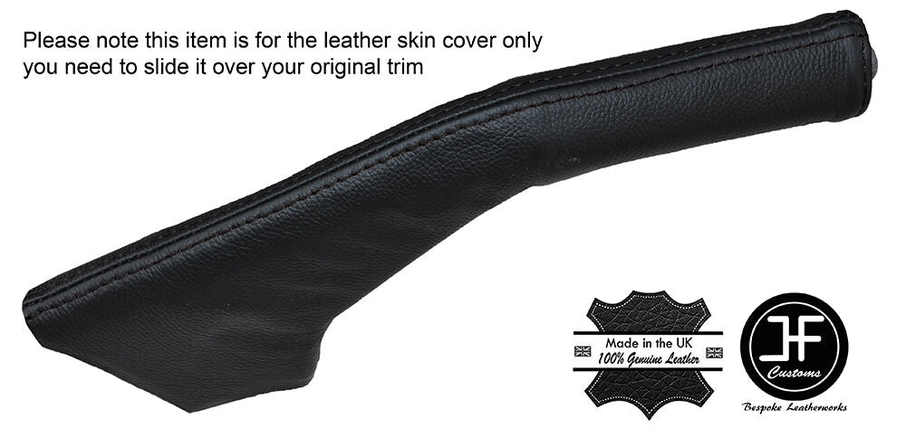 BLACK STITCHING LEATHER HANDBRAKE GAITER FITS MITSUBISHI ECLIPSE 2006-2012