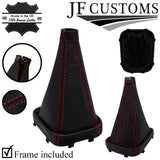 RED STITCH ITLEATHER GEAR GAITER  WITH PLASTIC FRAME FOR FIAT 175 COUPE 93-00