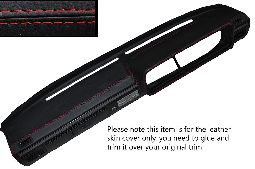 RED STITCH DASH DASHBOARD LEATHER SKIN COVER FITS VW SCIROCCO MK1 74-80