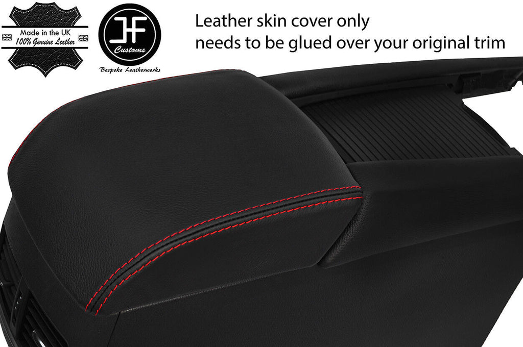 RED STITCHING ARMREST LID REAL LEATHER COVER FITS MAZDA 6 2015-2018 CUSTOM NEW