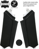 BLACK STITCH 2X REAR UPPER C PILLAR REAL LEATHER COVERS FITS AUDI Q5 2008-2015