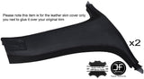 BLACK STITCH 2X LOWER B PILLAR LEATHER COVERS FITS CHRYSLER 300C SALOON 05-11
