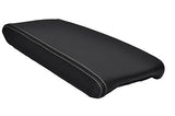 FITS JAGUAR XJS BLACK LEATHER white stitch ARMREST COVER CUSTOM NEW MADE IN UK