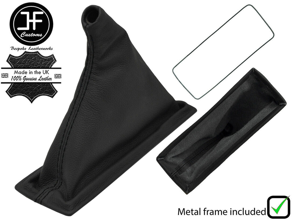 BLACK STITCH LEATHER HI LOW GAITER + PLASTIC FRAME FOR NISSAN TERRANO II 93-06