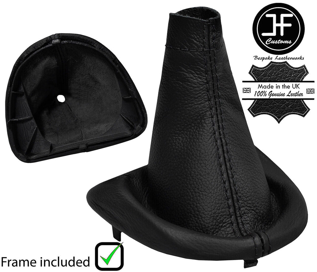 BLACK STITCH LEATHER GEAR GAITER+PLASTIC FRAME FITS VAUXHALL OPEL MOVANO 04-10