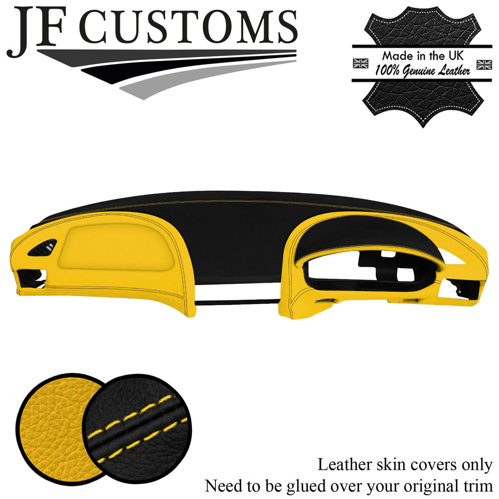BLACK &YELLOW LEATHER DASHBOARD KIT REAL LEATHER COVERS FOR BMW Z3 1995-2003