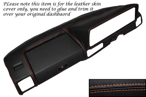 ORANGE STITCH DASH DASHBOARD LEATHER SKIN COVER FITS VW GOLF MK1 JETTA 1974-1983