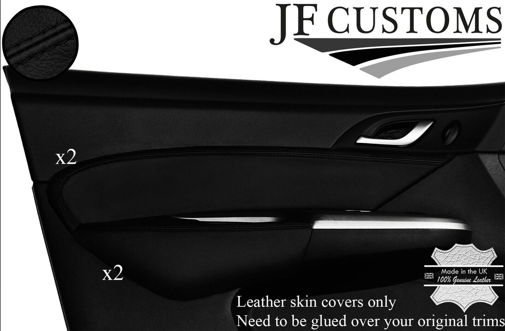 BLACK STITCH  2X FRONT DOOR TRIM +ARMREST COVRS FOR HONDA CIVIC TYPE R 06-12 5DR